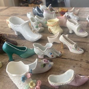 Vintage Ceramic Porcelain Shoes